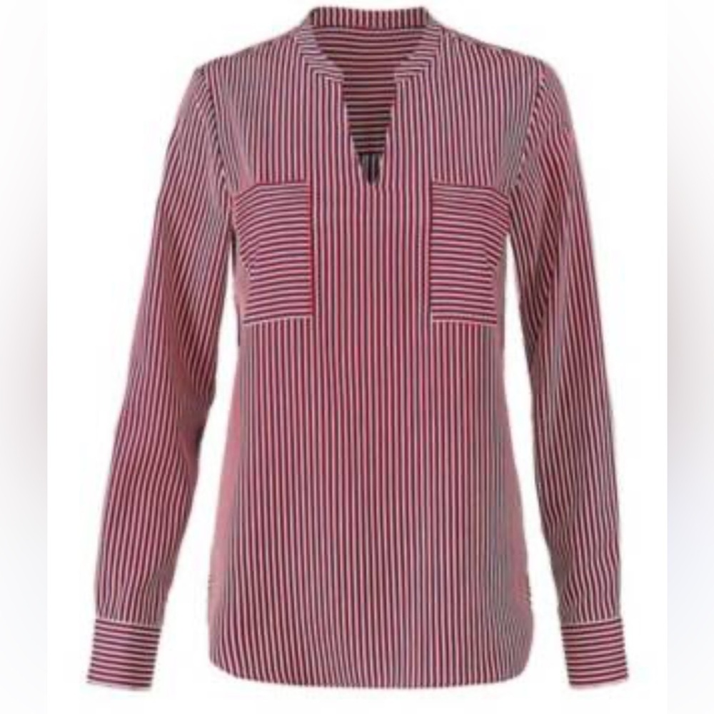 Cabi Striped Red and White women’s lightweight top blouse SzS style 5335